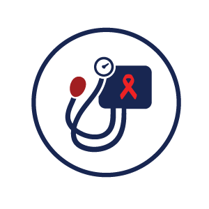 icon representing HIV medical care services