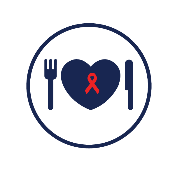 icon representing medical nutrition services for HIV patients