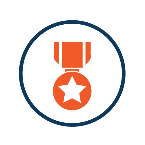 medal icon with star in middle